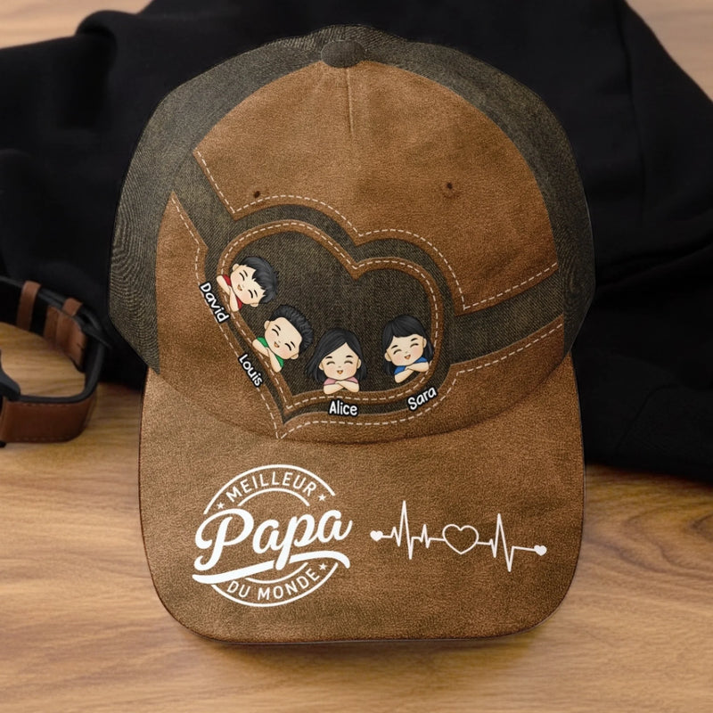 Casquette Classique Personnalisée – Cadeau Pour Papa, Papi – Roi des Papas