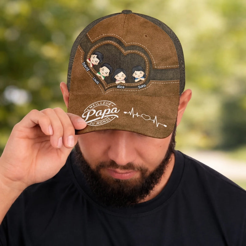Casquette Classique Personnalisée – Cadeau Pour Papa, Papi – Roi des Papas