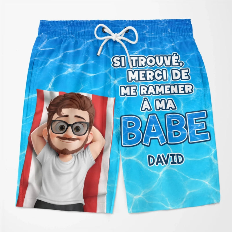 Shorts de Bain Personnalisé – Cadeau pour Couple – Mon Cœur T’Appartient
