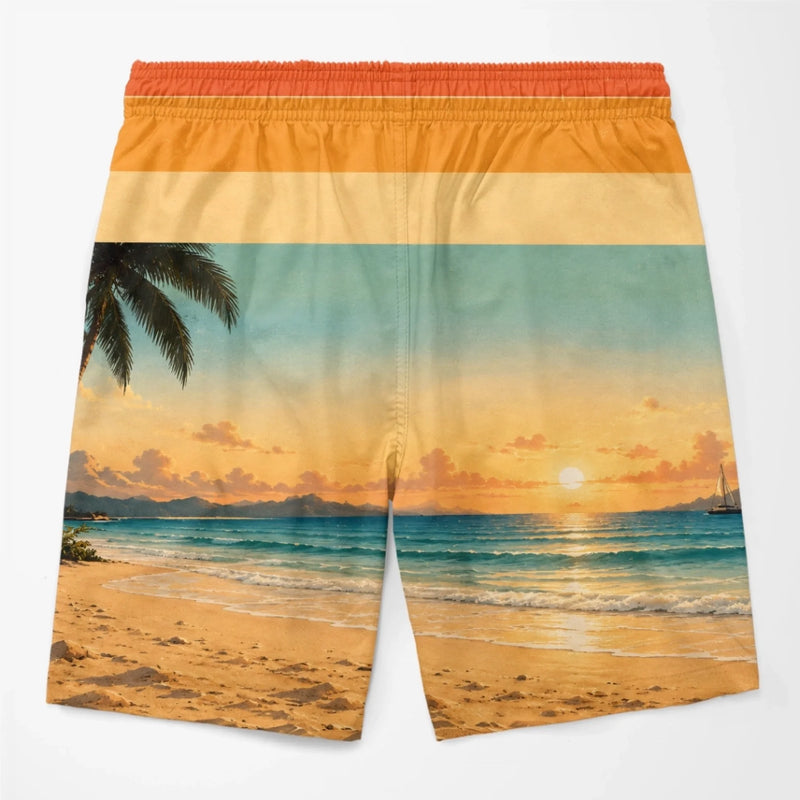 Shorts de Bain Personnalisé – Cadeau pour Couple – Journées à la plage avec mon