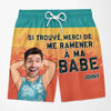 Shorts de Bain Personnalisé – Cadeau pour Couple – Mon humain préféré