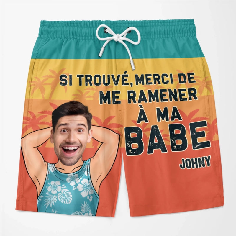 Shorts de Bain Personnalisé – Cadeau pour Couple – Mon humain préféré