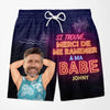Shorts de Bain Personnalisé – Cadeau pour Couple – Soleil, sable et mon chéri