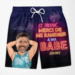 Shorts de Bain Personnalisé – Cadeau pour Couple – Soleil, sable et mon chéri