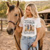 T-shirt unisexe, Hoodie personnalisé – Cadeau Pour Amoureux Des Chevaux – Le bonheur a quatre sabots