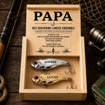 Leurre de pêche Personnalisé – Cadeau pour Papa, Papy – Des Souvenirs Lancés Ensemble
