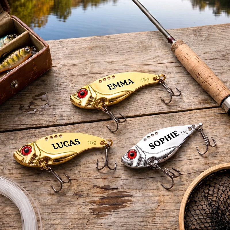 Leurre de pêche Personnalisé – Cadeau pour Papa, Papy – Des Souvenirs Lancés Ensemble