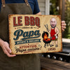 Panneau Métallique Personnalisé avec Photo – Cadeau Pour Papa, Papy – Détente & Grillades