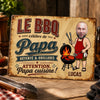 Panneau Métallique Personnalisé avec Photo – Cadeau Pour Papa, Papy – Détente & Grillades