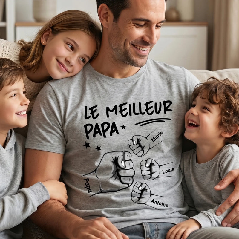 T-shirt unisexe, Hoodie personnalisé – Cadeau pour Papa, Papy – L'équipe de papa pour toujours