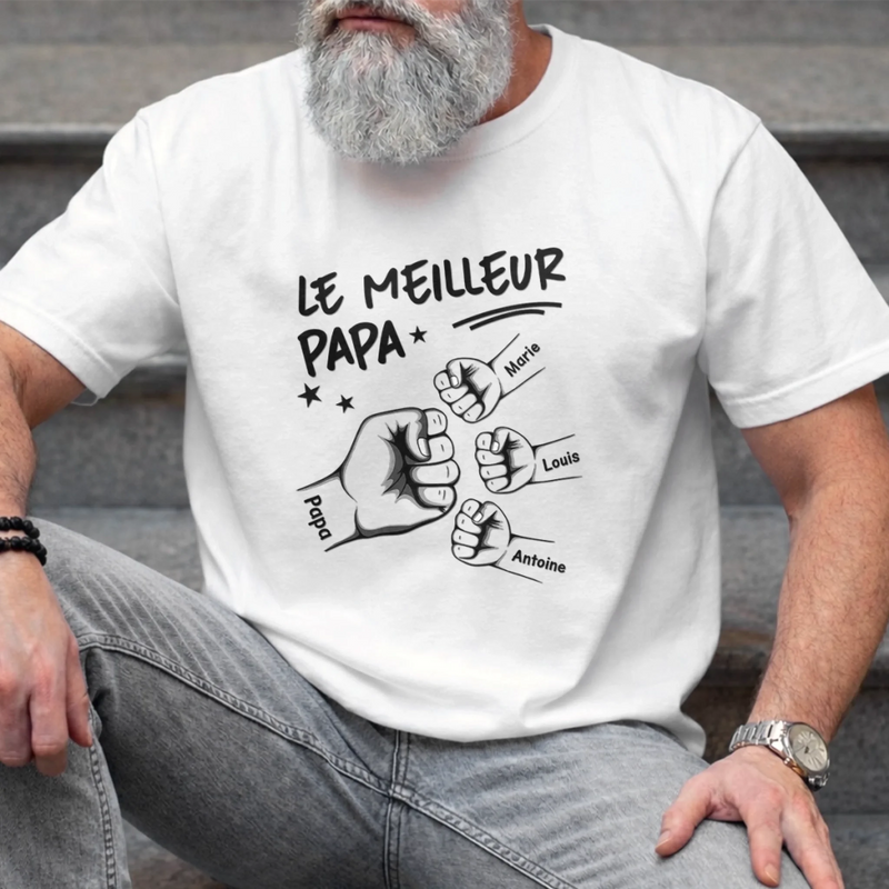 T-shirt unisexe, Hoodie personnalisé – Cadeau pour Papa, Papy – L'équipe de papa pour toujours