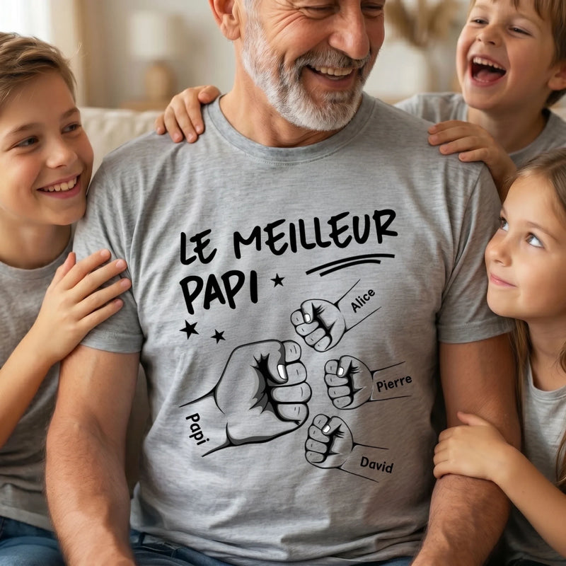 T-shirt unisexe, Hoodie personnalisé – Cadeau pour Papa, Papy – L'équipe de papa pour toujours
