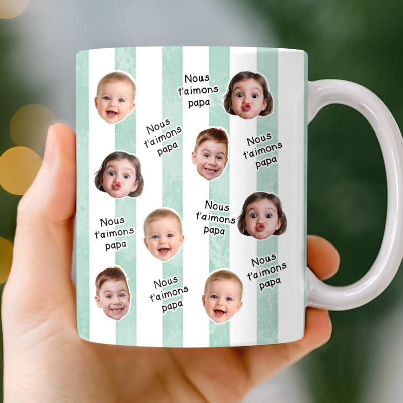 Mug Personnalisé à Effet 3D Gonflé Avec Photo – Cadeau Fête des Pères pour Papa – Le Meilleur Papa