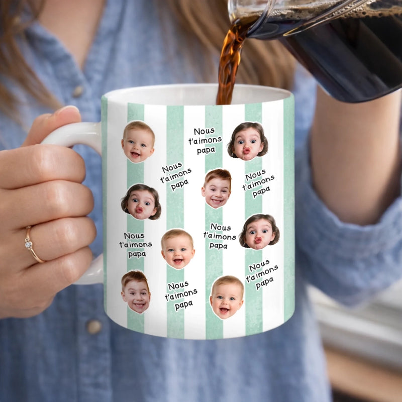 Mug Personnalisé à Effet 3D Gonflé Avec Photo – Cadeau Fête des Pères pour Papa – Le Meilleur Papa