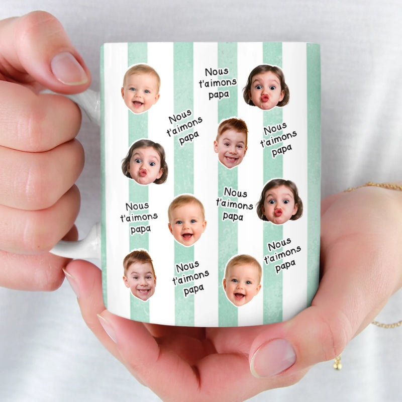 Mug Personnalisé à Effet 3D Gonflé Avec Photo – Cadeau Fête des Pères pour Papa – Le Meilleur Papa