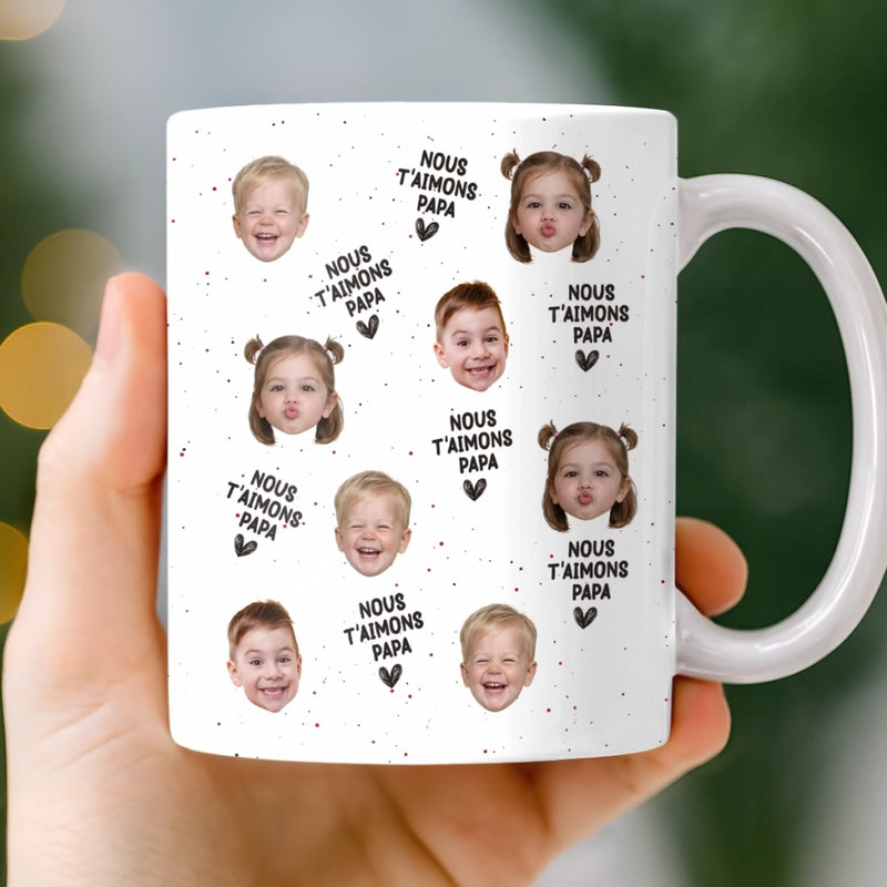Mug Personnalisé à Effet 3D Gonflé Avec Photo – Cadeau Fête des Pères pour Papa – Le Boss De La Famille