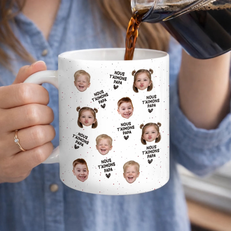 Mug Personnalisé à Effet 3D Gonflé Avec Photo – Cadeau Fête des Pères pour Papa – Le Boss De La Famille