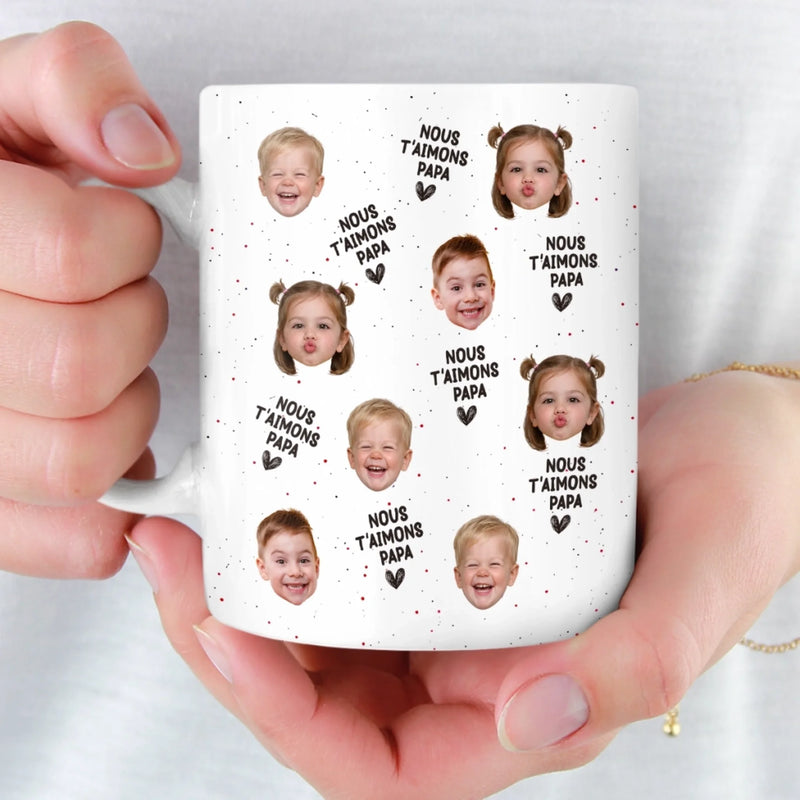 Mug Personnalisé à Effet 3D Gonflé Avec Photo – Cadeau Fête des Pères pour Papa – Le Boss De La Famille