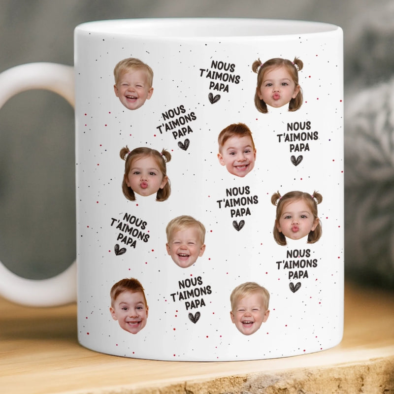 Mug Personnalisé à Effet 3D Gonflé Avec Photo – Cadeau Fête des Pères pour Papa – Le Boss De La Famille