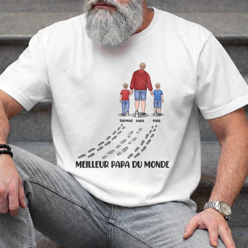 T-shirt unisexe, Hoodie personnalisé – Cadeau pour Papa, Papy – Forte, belle et courageuse