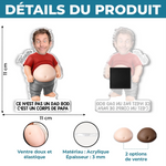 Aimant en Acrylique Personnalisé avec Photo - Cadeau Humoristique pour Papa, Papy - Papa Parfait, Ventre Inclus