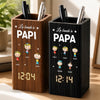 Pot à Crayons Personnalisé avec Horloge – Cadeau pour Papa, Papy – Éternellement Reconnaissant