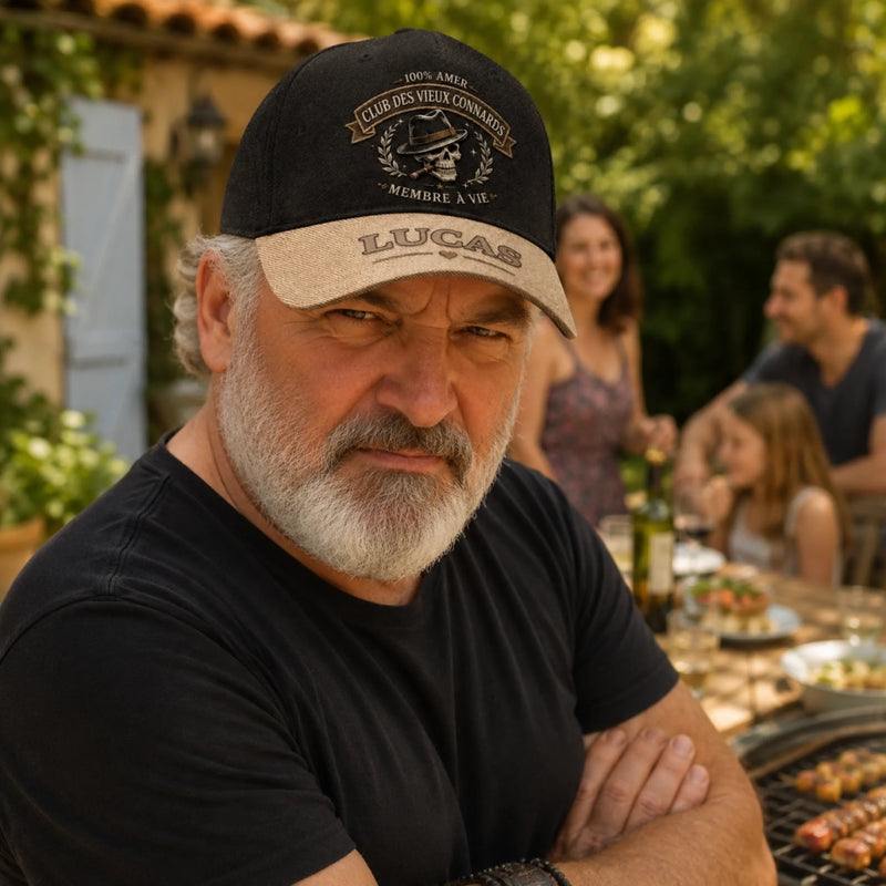 Casquette Classique Personnalisée – Cadeau Rigolo Pour Papa, Papi – Club Des Vieux Connards