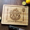 Planche à Découper Personnalisée - Cadeau Pour Papa, Papy - Le Patron du Grill