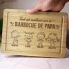 Planche à Découper Personnalisée - Cadeau Pour Papa, Papi - Tout est meilleur du grill