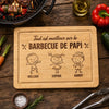 Planche à Découper Personnalisée - Cadeau Pour Papa, Papi - Tout est meilleur du grill