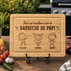 Planche à Découper Personnalisée - Cadeau Pour Papa, Papi - Tout est meilleur du grill