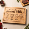 Planche à Découper Personnalisée - Cadeau Pour Papa, Papi - Tout est meilleur du grill