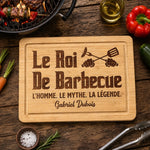 Planche à Découper Personnalisée - Cadeau Pour Homme - Le Roi Le Barbecue
