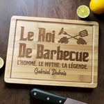 Planche à Découper Personnalisée - Cadeau Pour Homme - Le Roi Le Barbecue