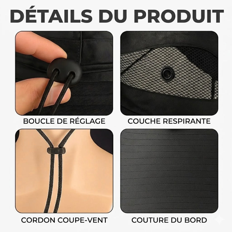 Chapeau Solaire avec Ventilateurs Personnalisé – Cadeau pour Pêcheur, Papa, Papy – Maître pêcheur