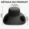 Chapeau Solaire avec Ventilateurs Personnalisé – Cadeau pour Pêcheur, Papa, Papy – Maître pêcheur