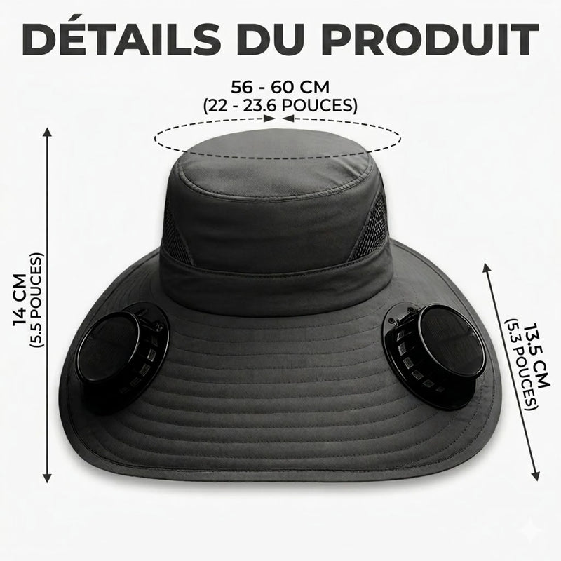 Chapeau Solaire avec Ventilateurs Personnalisé – Cadeau pour Pêcheur, Papa, Papy – Maître pêcheur