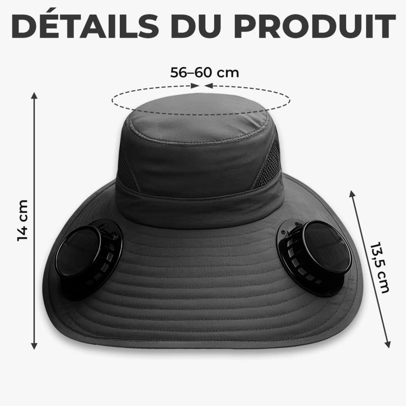 Chapeau Solaire avec Ventilateurs Personnalisé – Cadeau pour Pêcheur, Papa, Papy – Maître pêcheur