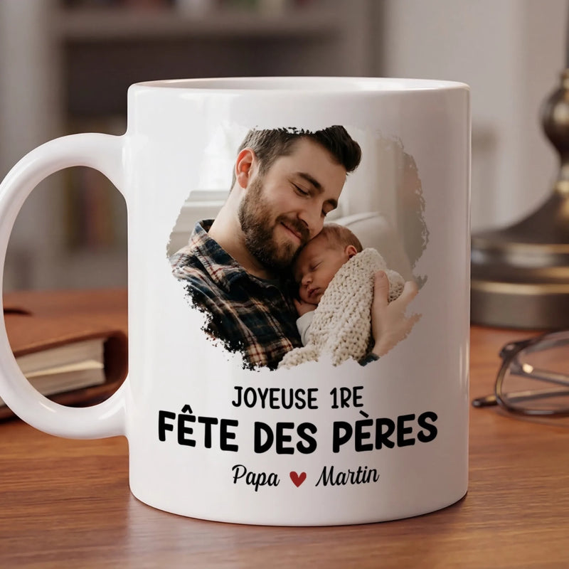 Mug Personnalisé Avec Photo – Cadeau Fête des Pères pour Papa – Le seul jour heureux de papa