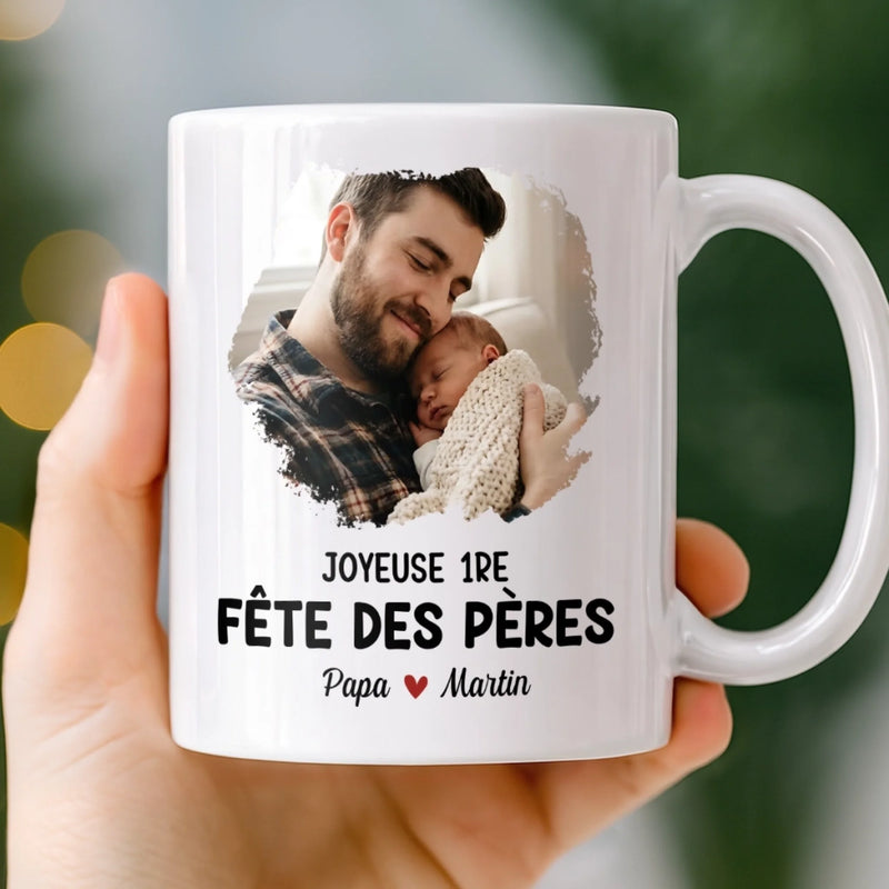 Mug Personnalisé Avec Photo – Cadeau Fête des Pères pour Papa – Le seul jour heureux de papa