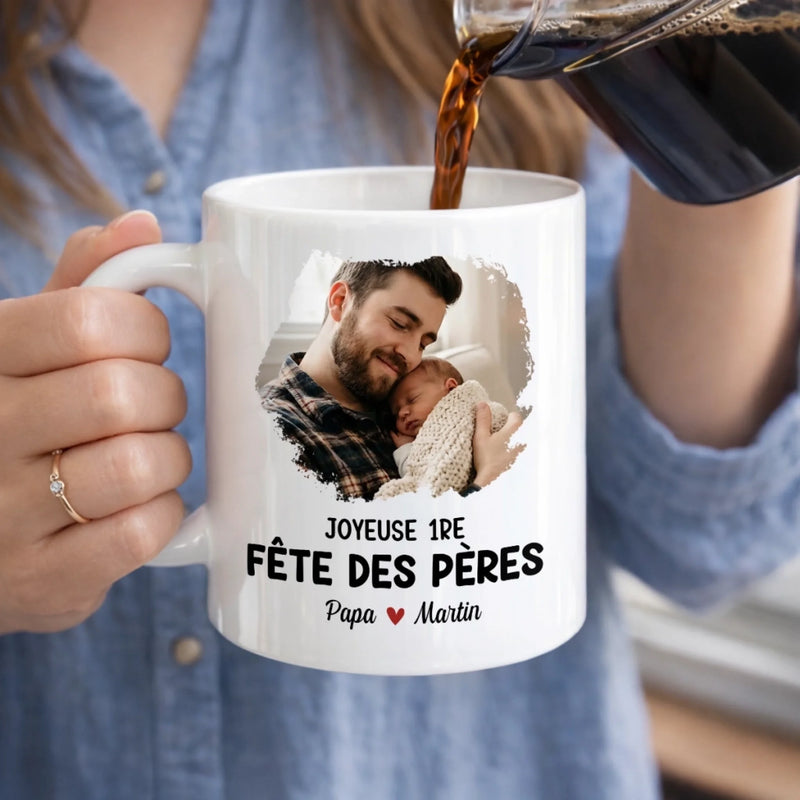 Mug Personnalisé Avec Photo – Cadeau Fête des Pères pour Papa – Le seul jour heureux de papa