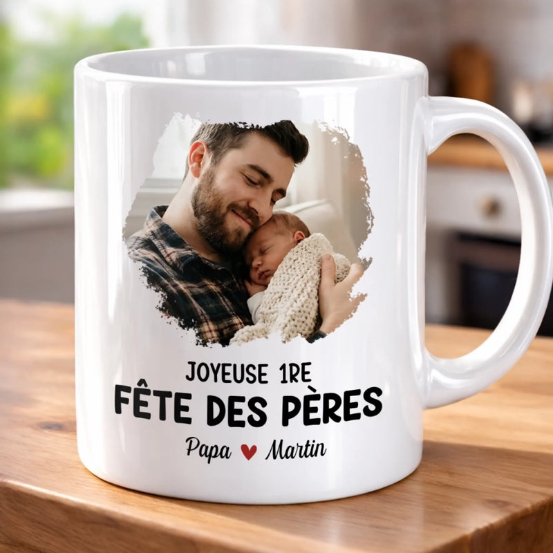 Mug Personnalisé Avec Photo – Cadeau Fête des Pères pour Papa – Le seul jour heureux de papa
