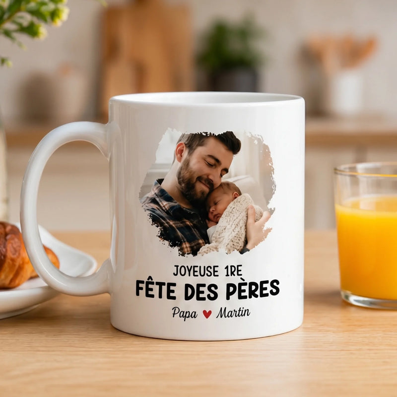 Mug Personnalisé Avec Photo – Cadeau Fête des Pères pour Papa – Le seul jour heureux de papa