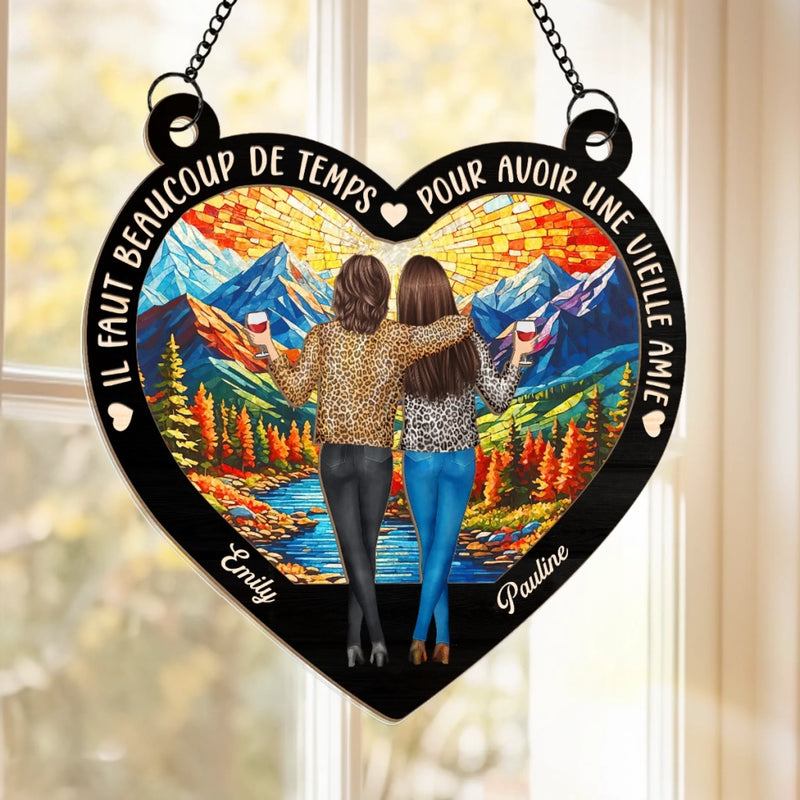 Ornement Attrape-Lumière De Fenêtre Personnalisé – Cadeau Pour Sœur, Amie – Nous, les sœurs, on assure grave !