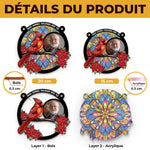 Ornement Attrape-Lumière De Fenêtre Personnalisé avec Photo – Cadeau de Commémoration – À Jamais Dans Mon Cœur