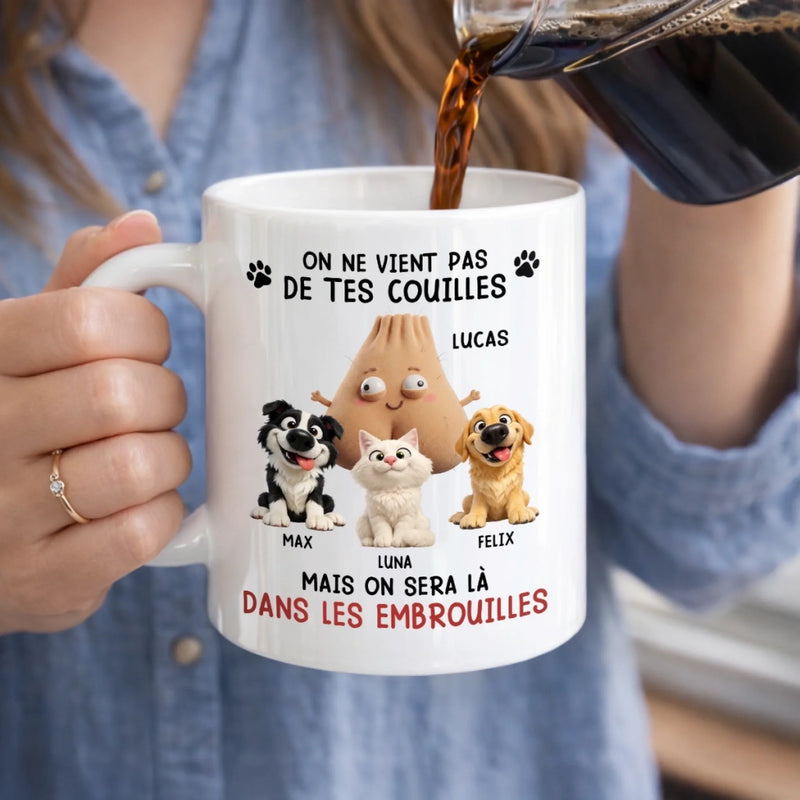 Mug Personnalisé – Cadeau Pour Amoureux Des Animaux – Pas Ton ADN, Mais Ta Famille
