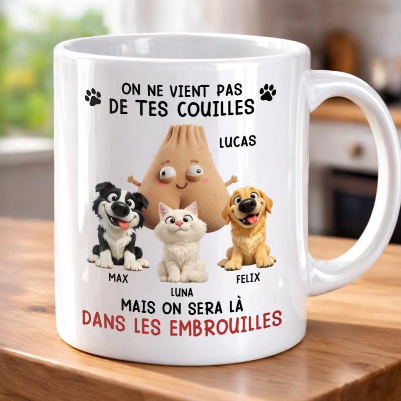 Mug Personnalisé – Cadeau Pour Amoureux Des Animaux – Pas Ton ADN, Mais Ta Famille