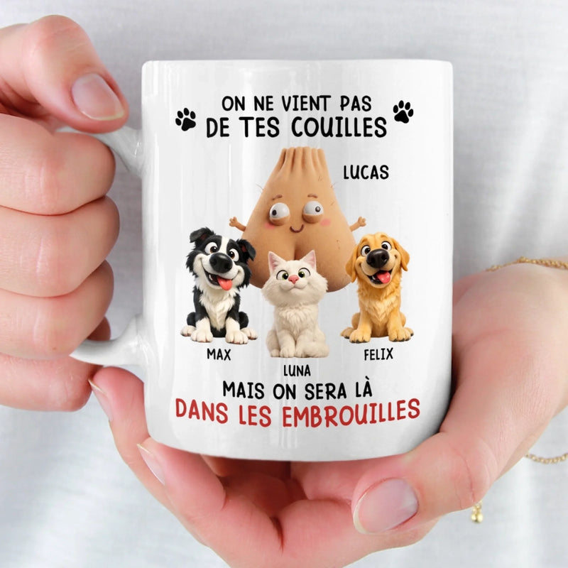Mug Personnalisé – Cadeau Pour Amoureux Des Animaux – Pas Ton ADN, Mais Ta Famille