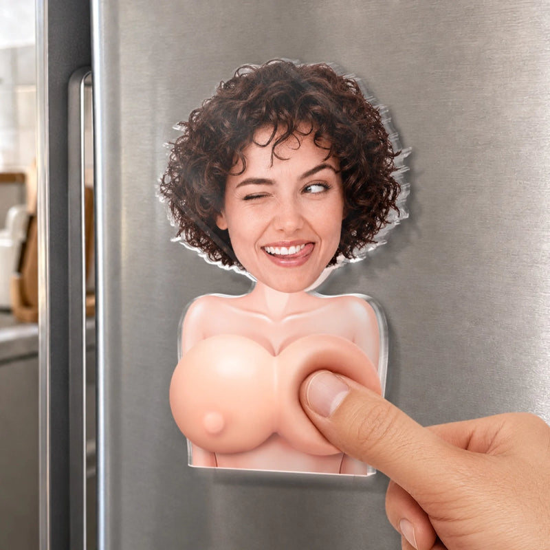 Aimant en Acrylique Personnalisé avec Photo – Cadeau Rigolo pour Femme – Fou Rire Garanti