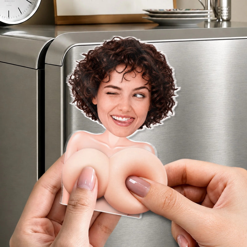 Aimant en Acrylique Personnalisé avec Photo – Cadeau Rigolo pour Femme – Fou Rire Garanti